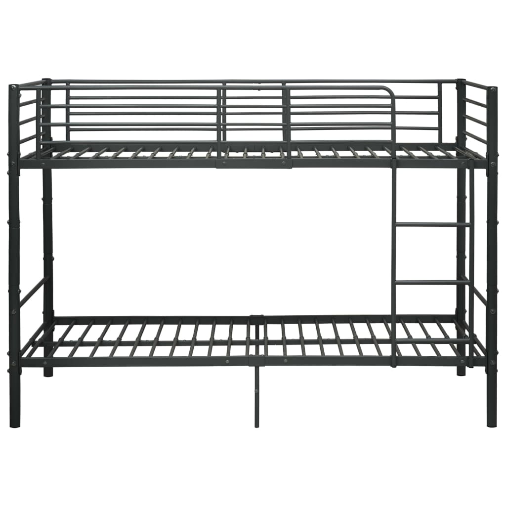 vidaXL Bunk Bed without Mattress Black Metal 90x200 cm