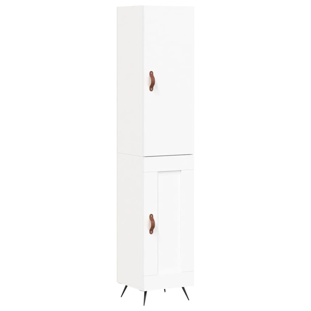 vidaXL Highboard White 34.5x34x180 cm Engineered Wood