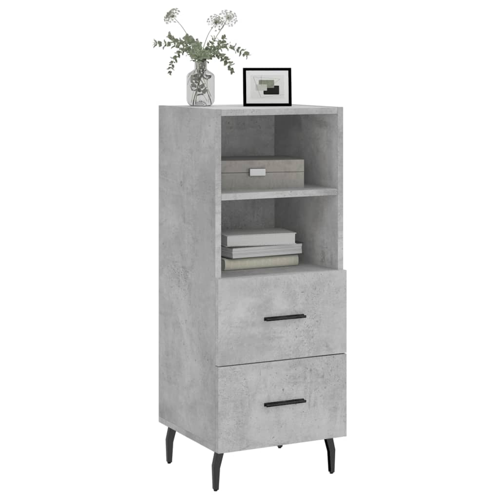 vidaXL Sideboard Concrete Grey 34.5x34x90 cm Engineered Wood