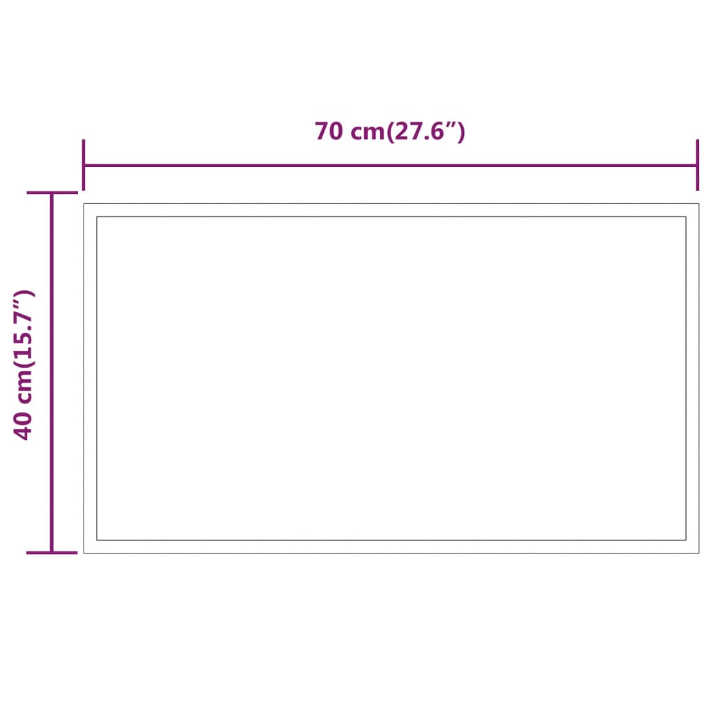 vidaXL LED Bathroom Mirror 40x70 cm