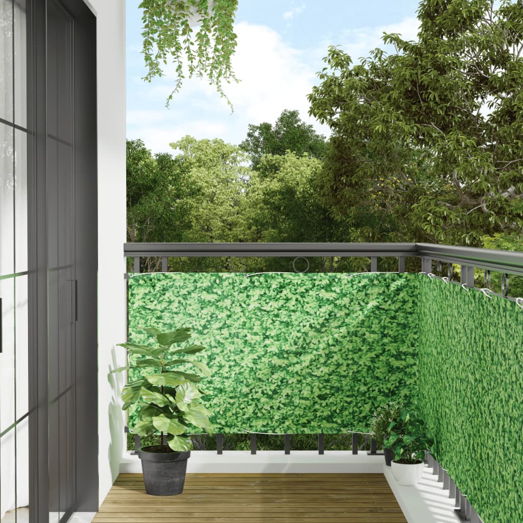 vidaXL Garden Privacy Screen Plant Look Green 1000x75 cm PVC
