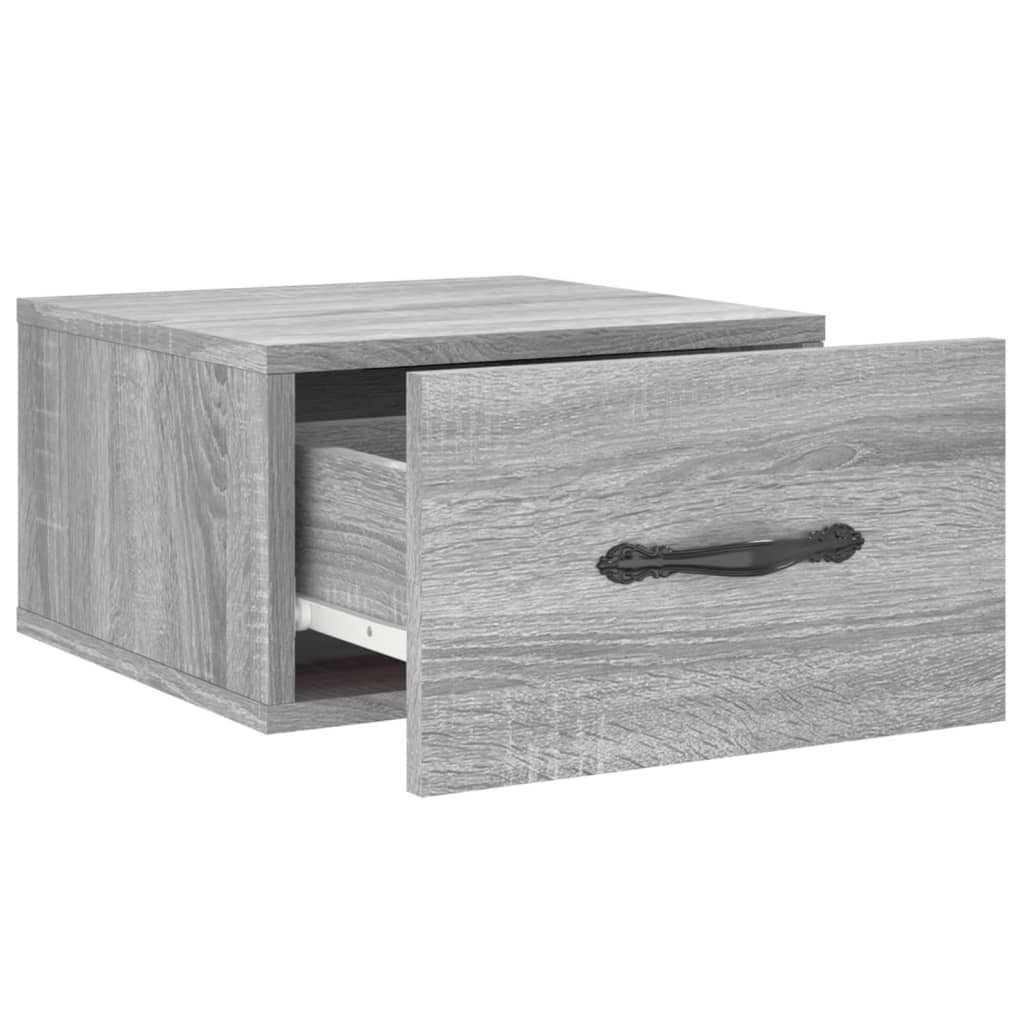 vidaXL Wall-mounted Bedside Cabinets 2 pcs Grey Sonoma 35x35x20 cm