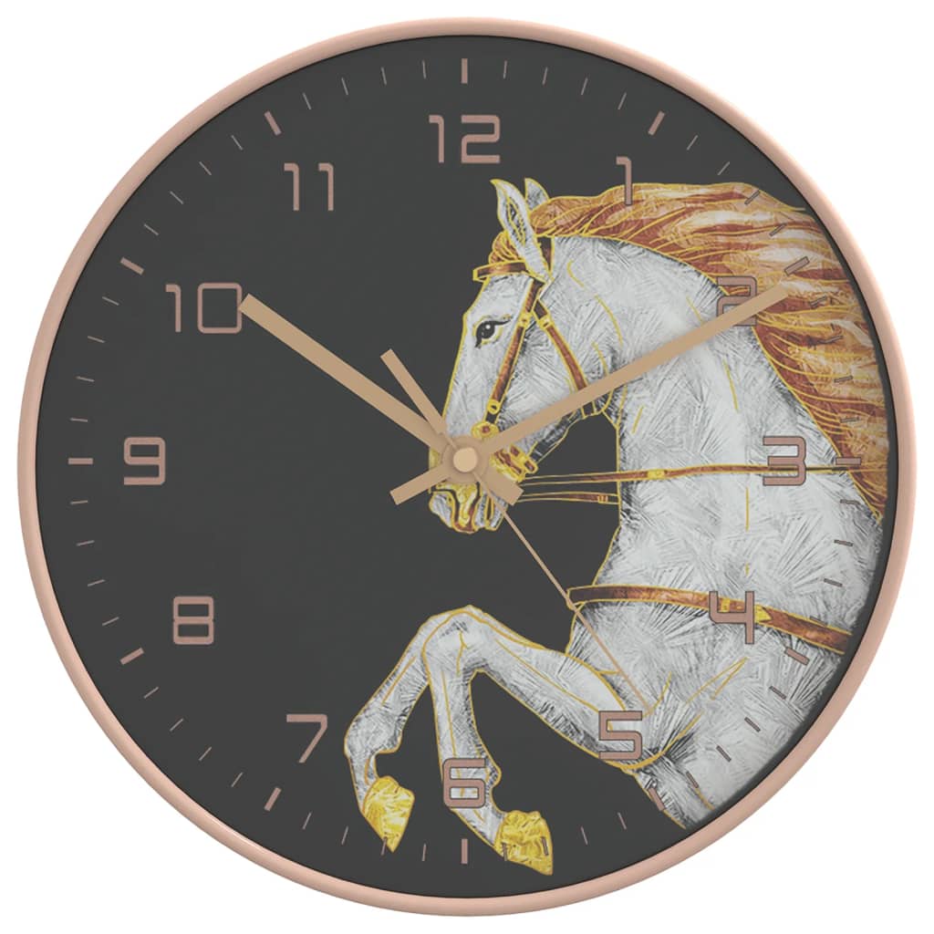 vidaXL Wall Clock Gold and White Ø29.5 cm Polystyrene and Glass