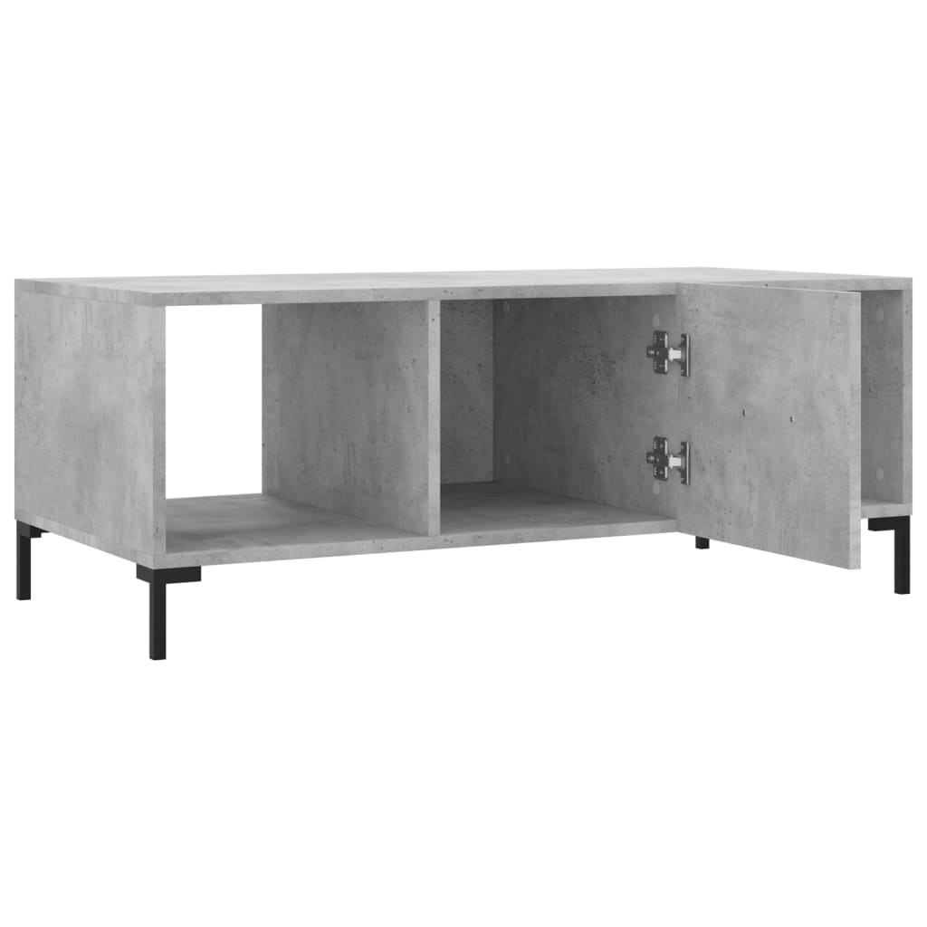 vidaXL Coffee Table Concrete Grey 102x50x40 cm Engineered Wood