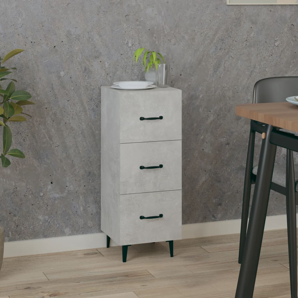 vidaXL Sideboard Concrete Grey 34.5x34x90 cm Engineered Wood