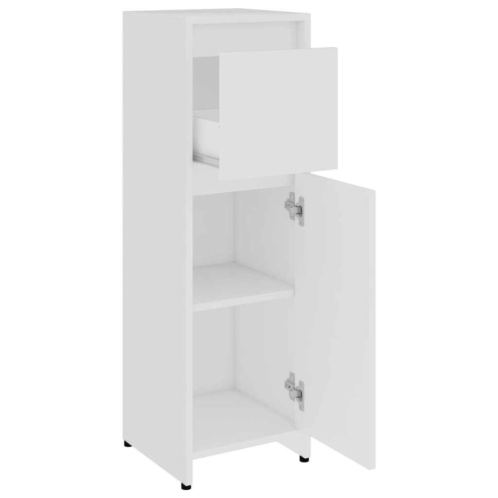 vidaXL 3 Piece Bathroom Furniture Set White Engineered Wood