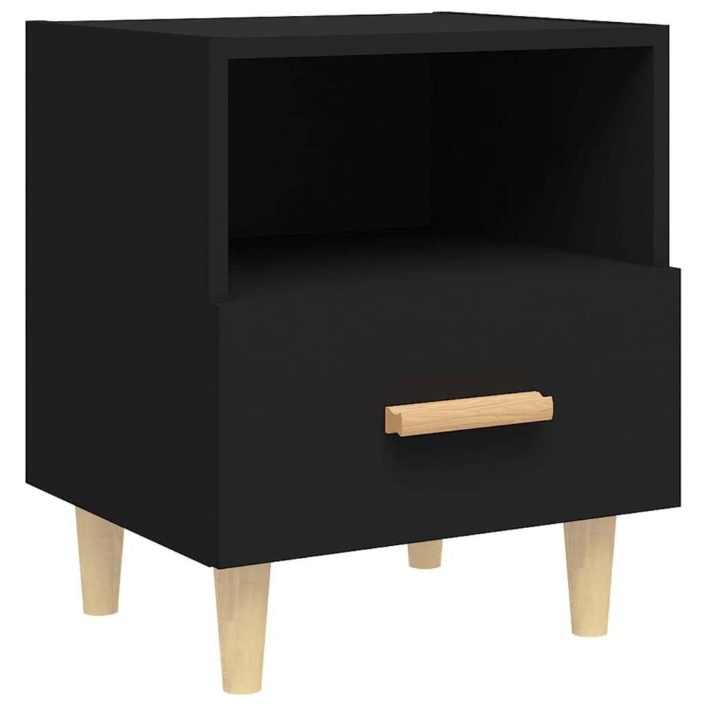 vidaXL Bedside Cabinet Black 40x35x47 cm