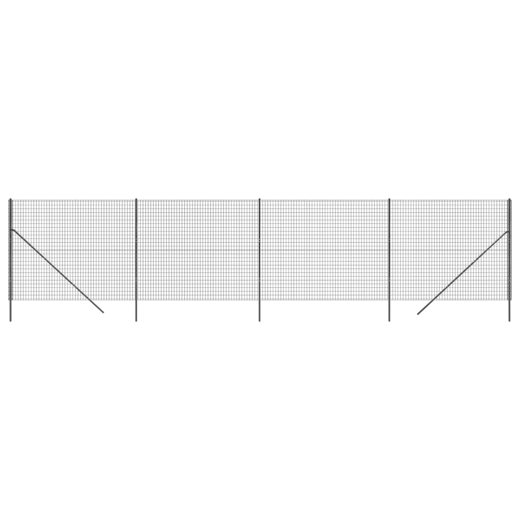 vidaXL Wire Mesh Fence Anthracite 2x10 m Galvanised Steel