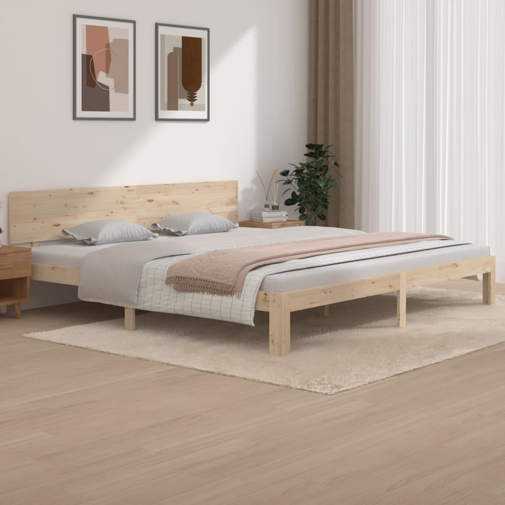 vidaXL Bed Frame without Mattress Solid Wood Pine 200x200 cm