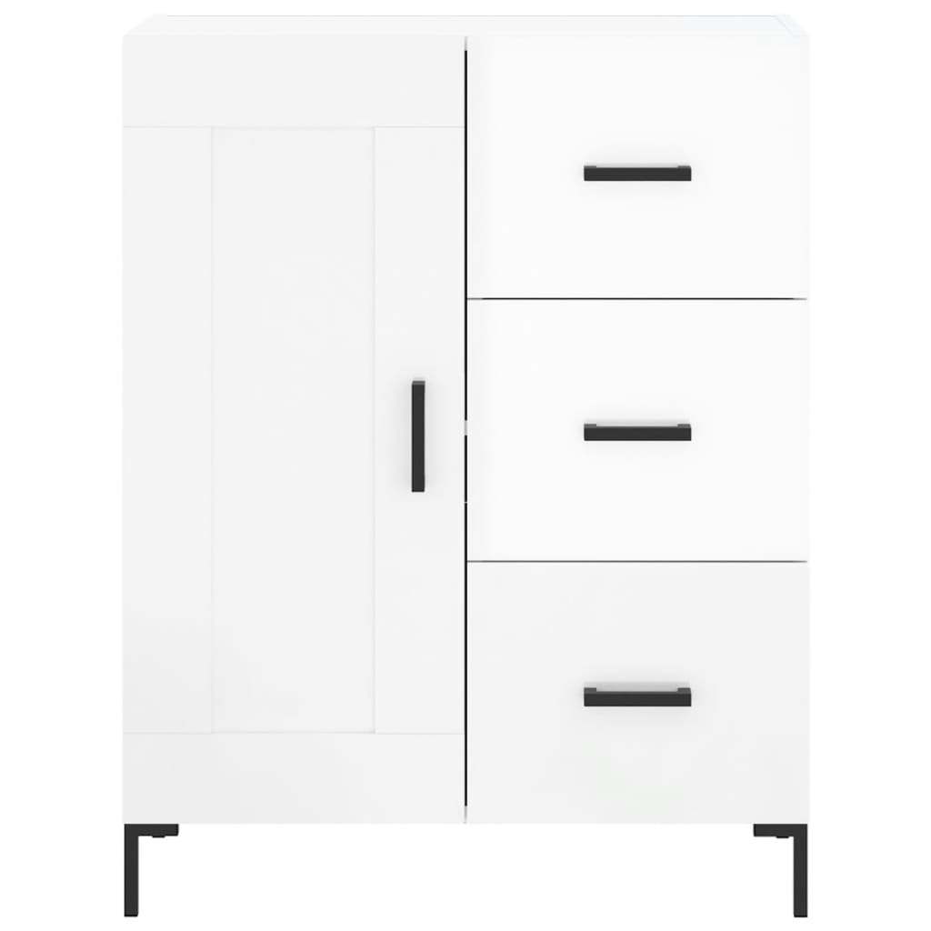 vidaXL Highboard High Gloss White 69.5x34x180 cm Engineered Wood