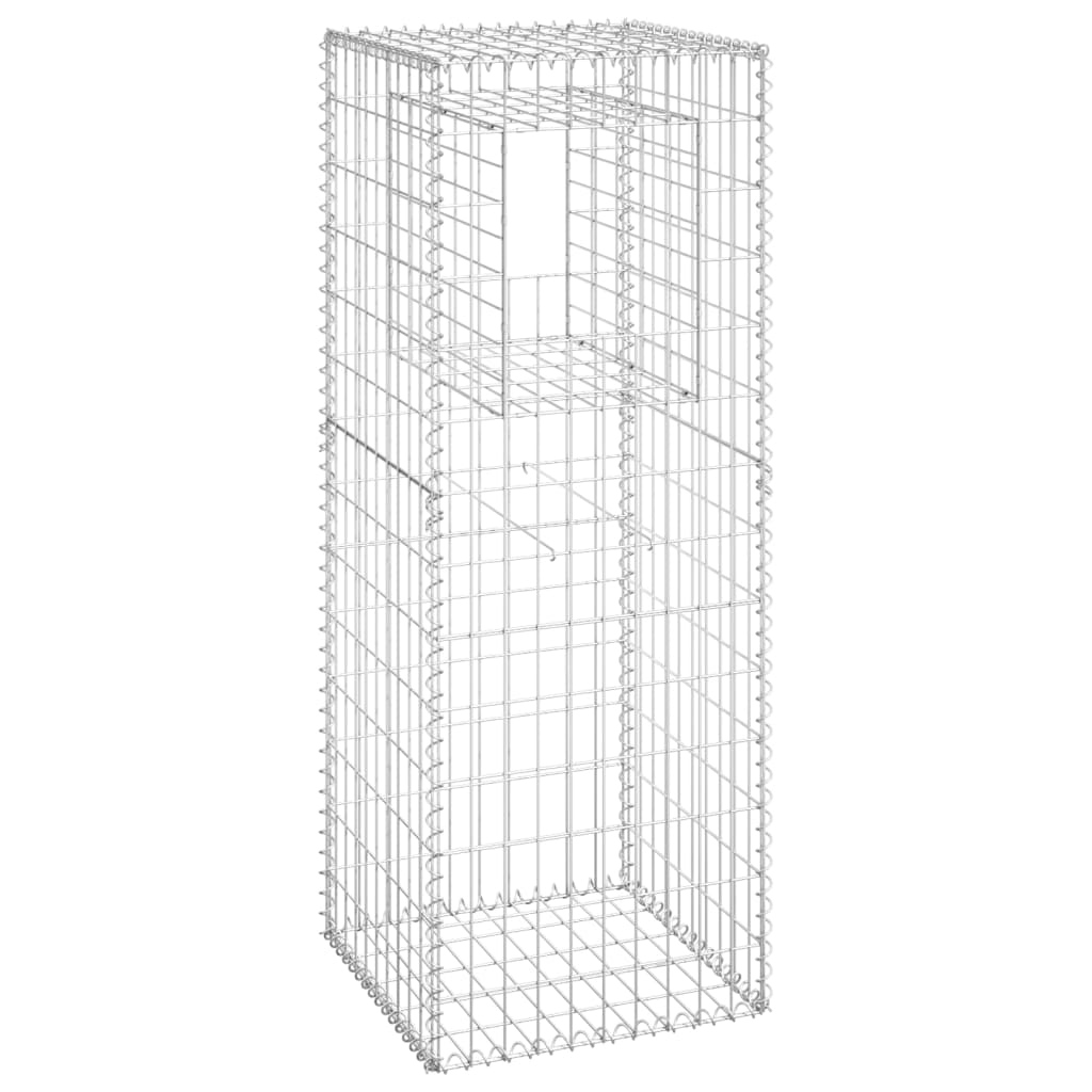 vidaXL Gabion Basket Post 50x50x140 cm Iron