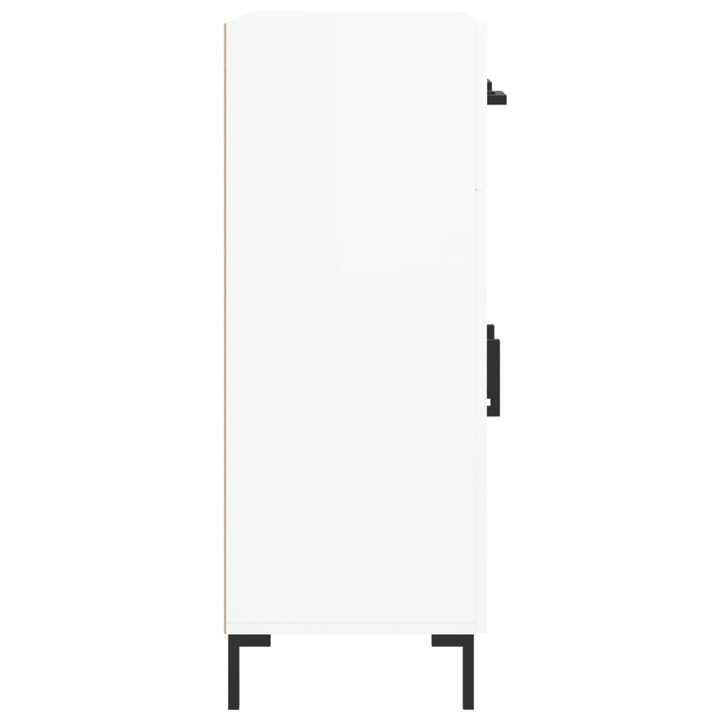 vidaXL Sideboard High Gloss White 69.5x34x90 cm Engineered Wood