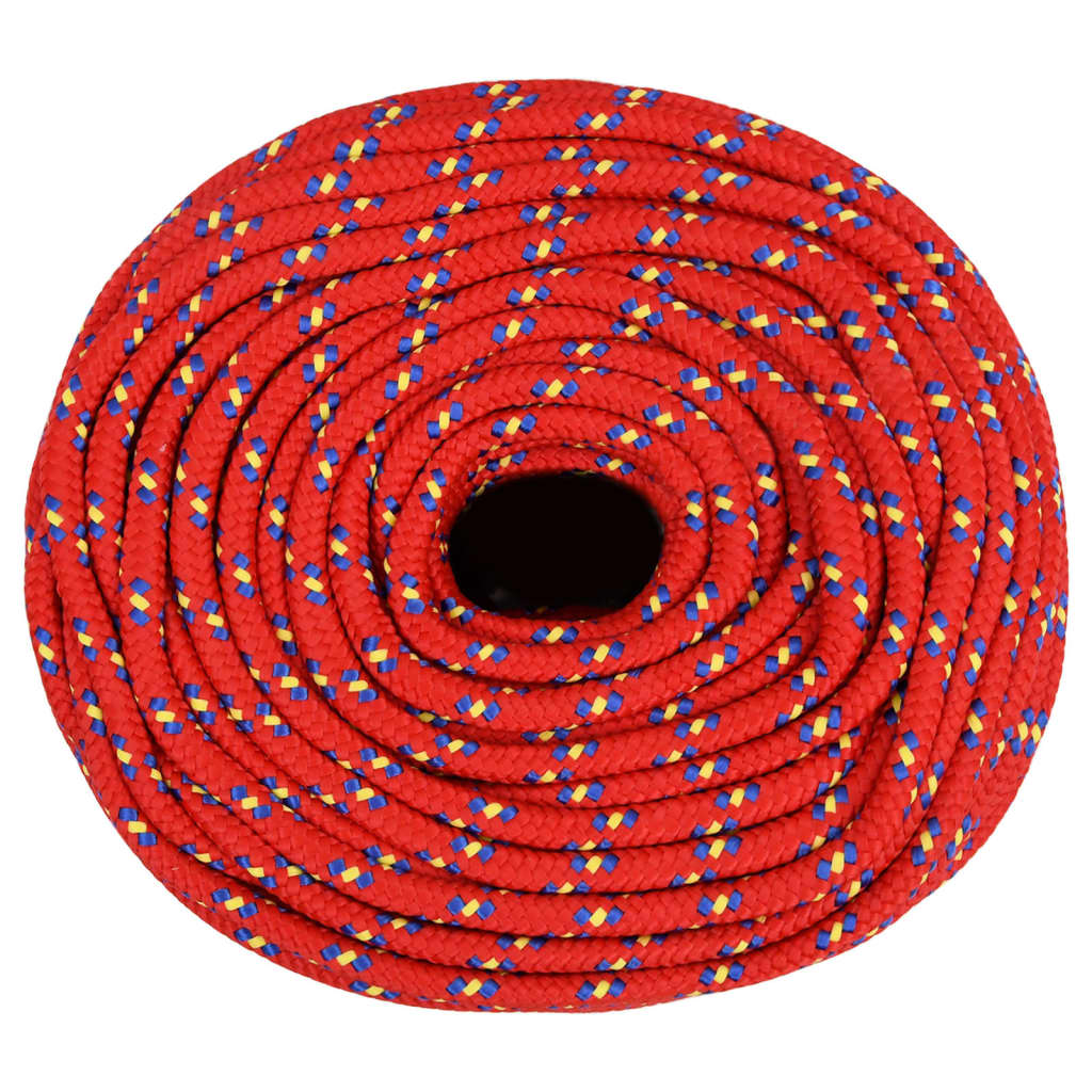 vidaXL Boat Rope Red 8 mm 250 m Polypropylene