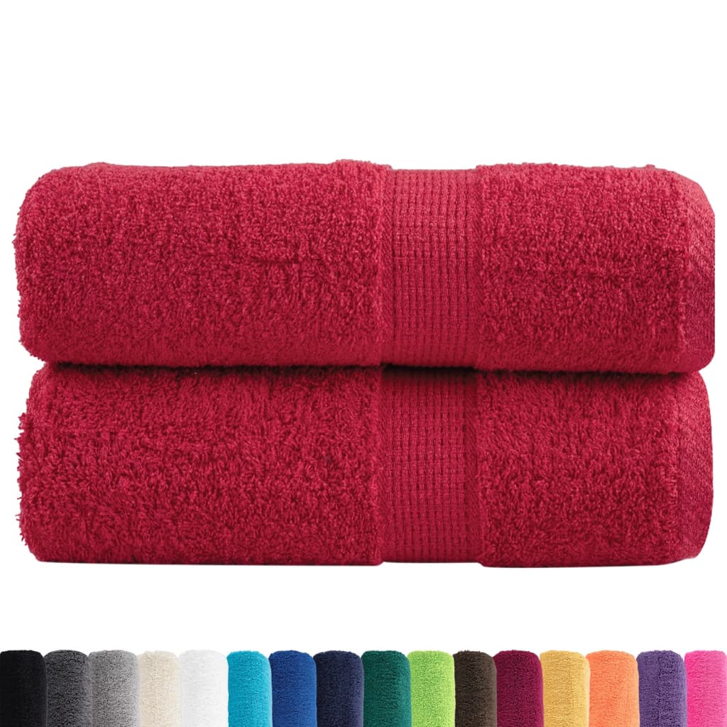 vidaXL Premium Soap Towels SOLUND 2 pcs Red 30x30 cm 600 gsm