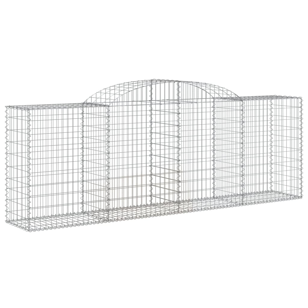 vidaXL Arched Gabion Baskets 25 pcs 300x50x100/120 cm Galvanised Iron