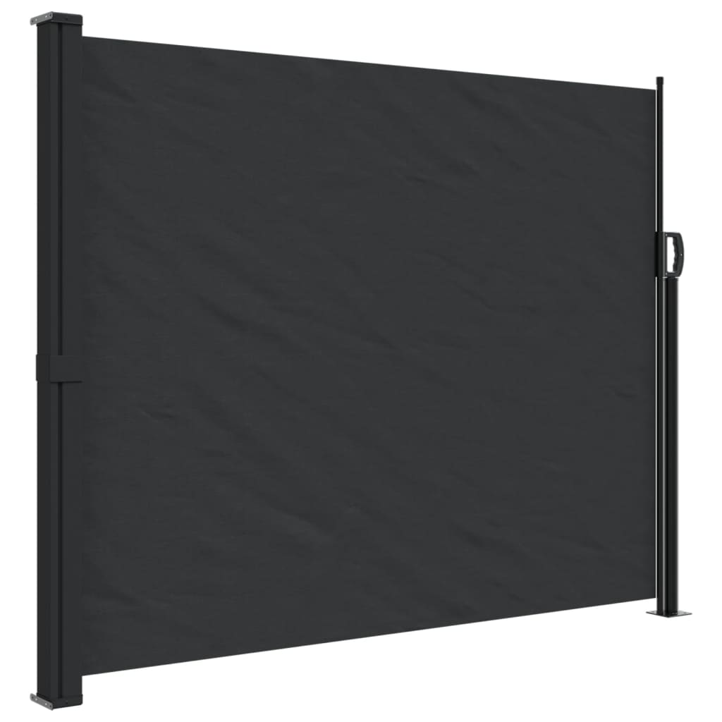 vidaXL Retractable Side Awning Black 160x300 cm