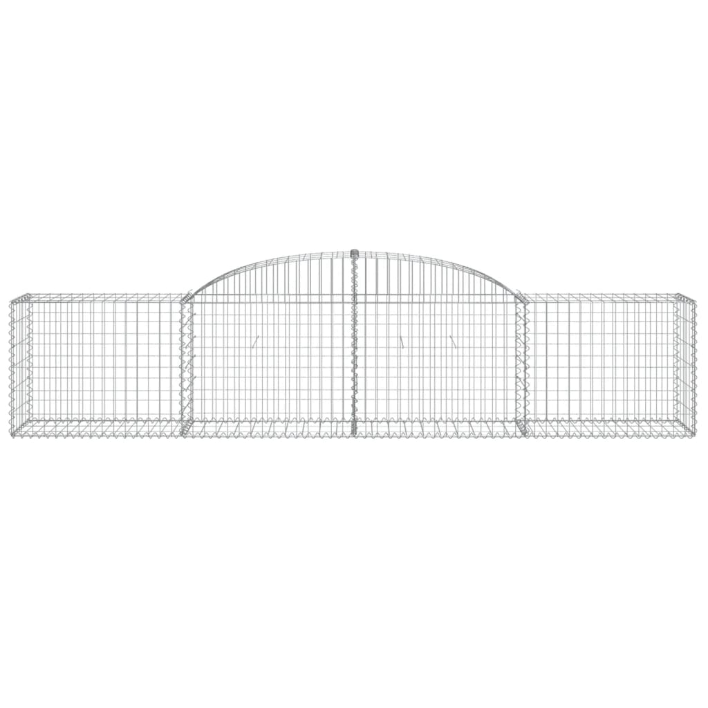 vidaXL Arched Gabion Baskets 20 pcs 300x50x60/80 cm Galvanised Iron