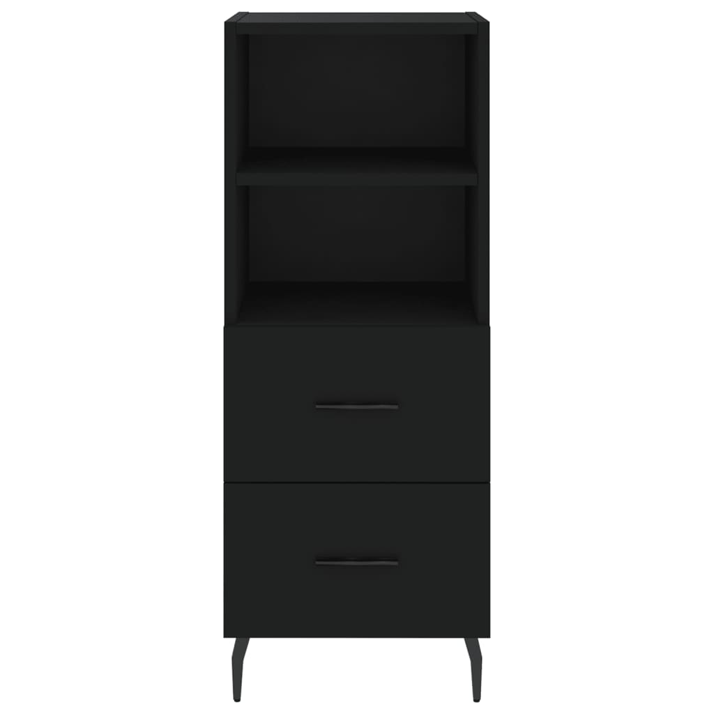 vidaXL Highboard Black 34.5x34x180 cm Engineered Wood