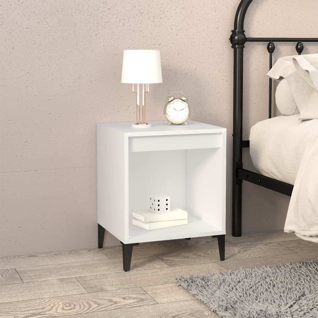 vidaXL Bedside Cabinets 2 pcs White 40x35x50 cm