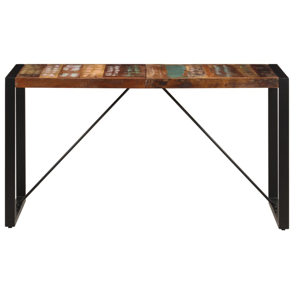 vidaXL Dining Table 140x70x75 cm Solid Reclaimed Wood