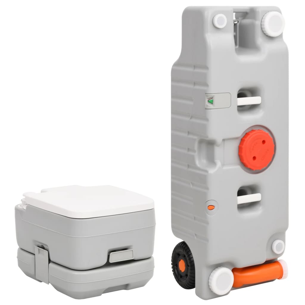 vidaXL Portable Camping Toilet and Water Tank Set