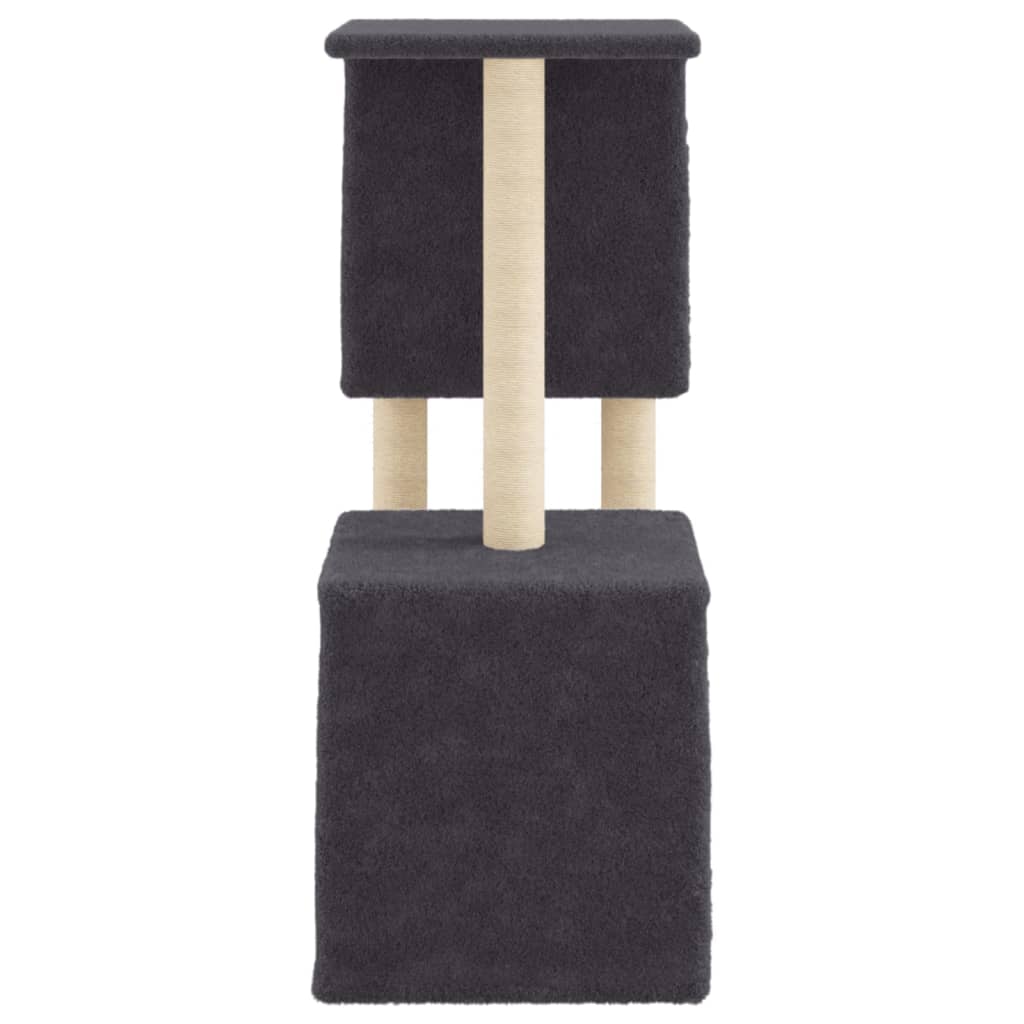 vidaXL Cat Tree with Sisal Scratching Posts Dark Grey 86 cm