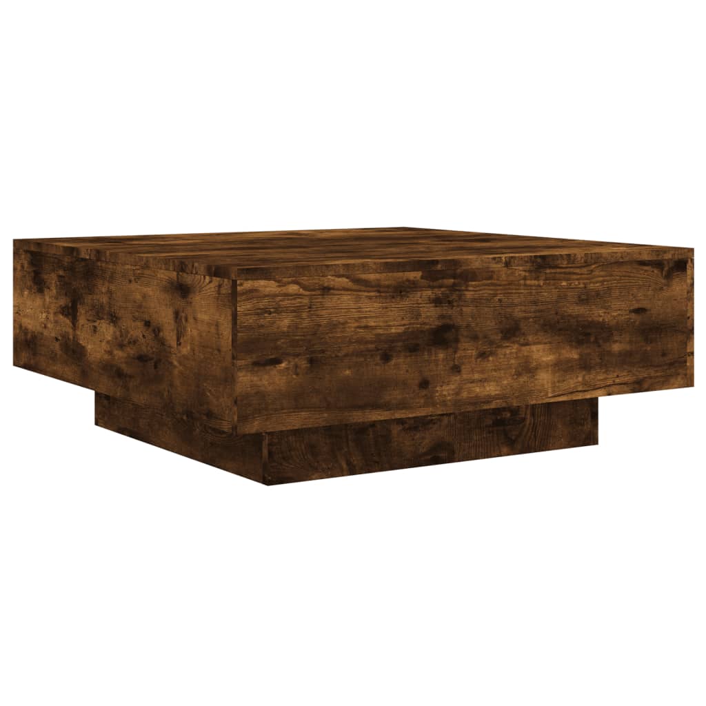 vidaXL Coffee Table Smoked Oak 80x80x31 cm Engineered Wood