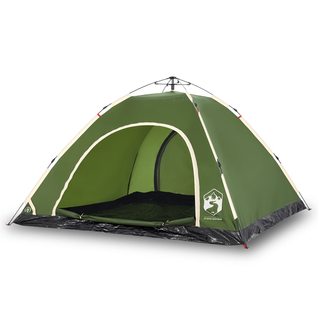 vidaXL Camping Tent 5-Person Green Quick Release