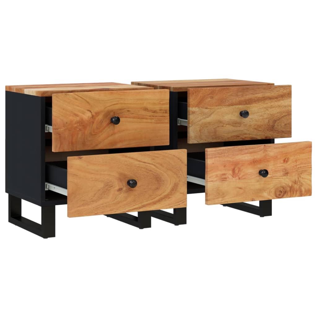 vidaXL Bedside Cabinets 2 pcs 40x33x46 cm Solid Wood Acacia