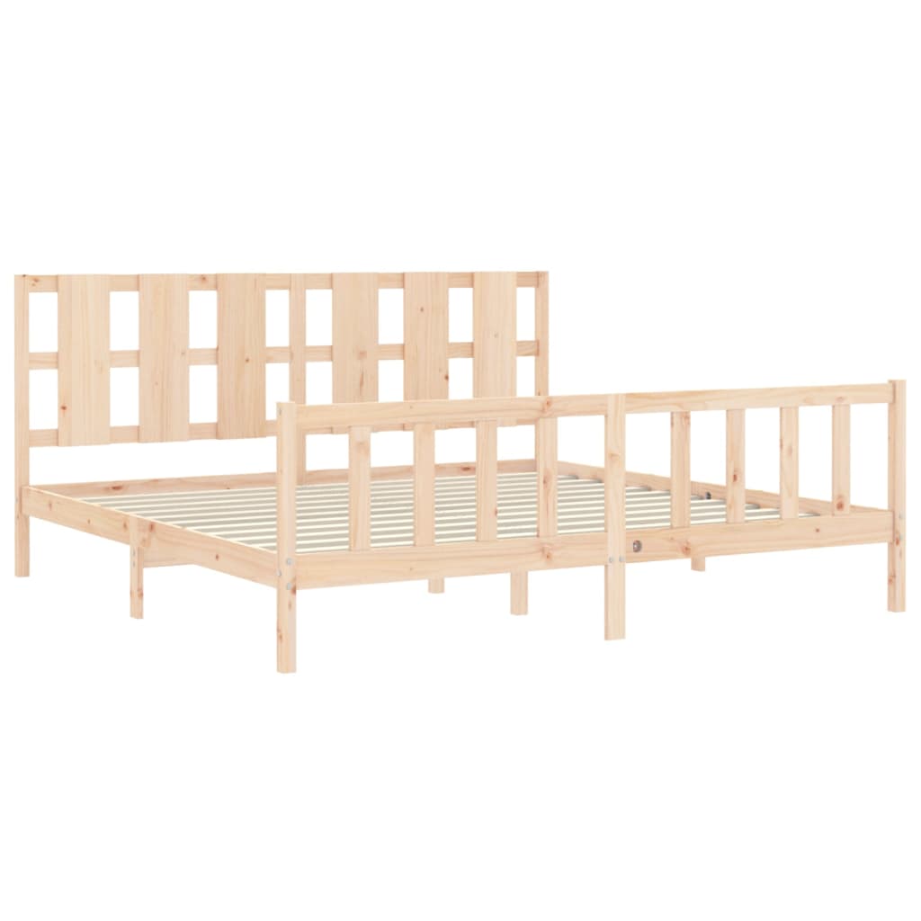 vidaXL Bed Frame without Mattress Solid Wood Pine