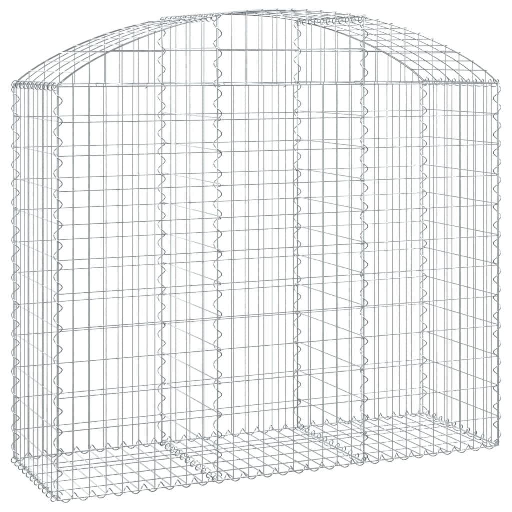 vidaXL Arched Gabion Basket 150x50x120/140 cm Galvanised Iron