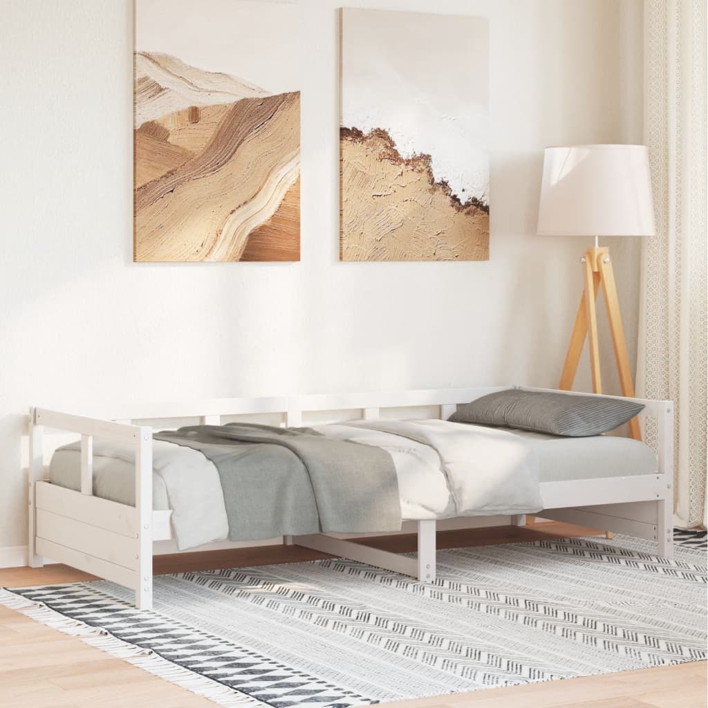 vidaXL Daybed without Mattress White 80x200 cm Solid Wood Pine