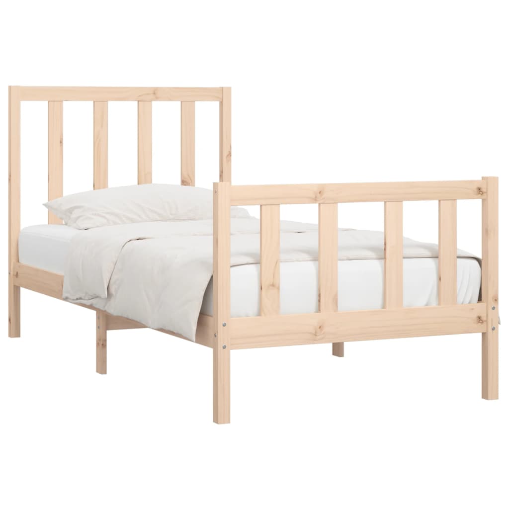 vidaXL Bed Frame without Mattress 90x200 cm Solid Wood