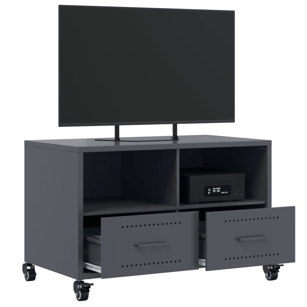 vidaXL TV Cabinet Anthracite 68x39x43.5 cm Steel