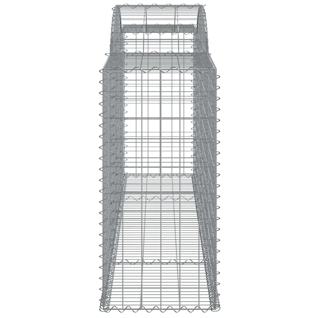 vidaXL Arched Gabion Baskets 7 pcs 300x50x100/120 cm Galvanised Iron