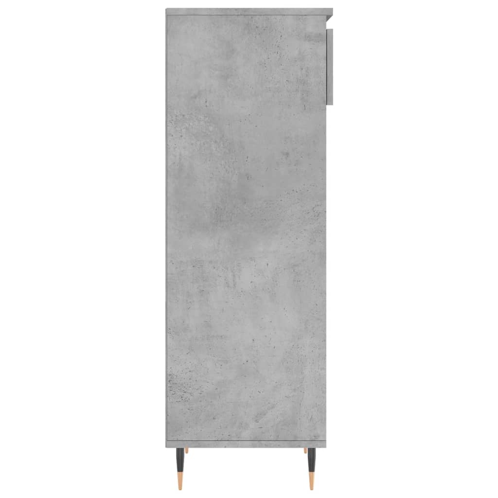 vidaXL Shoe Cabinet Concrete Grey 40x36x105 cm Engineered Wood