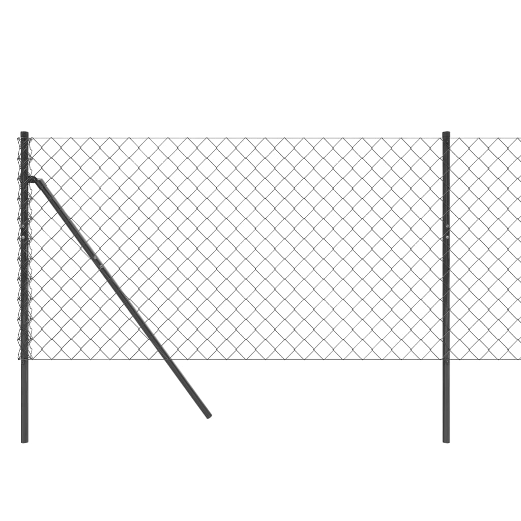 vidaXL Chain Link Fence Anthracite 1.1x10 m