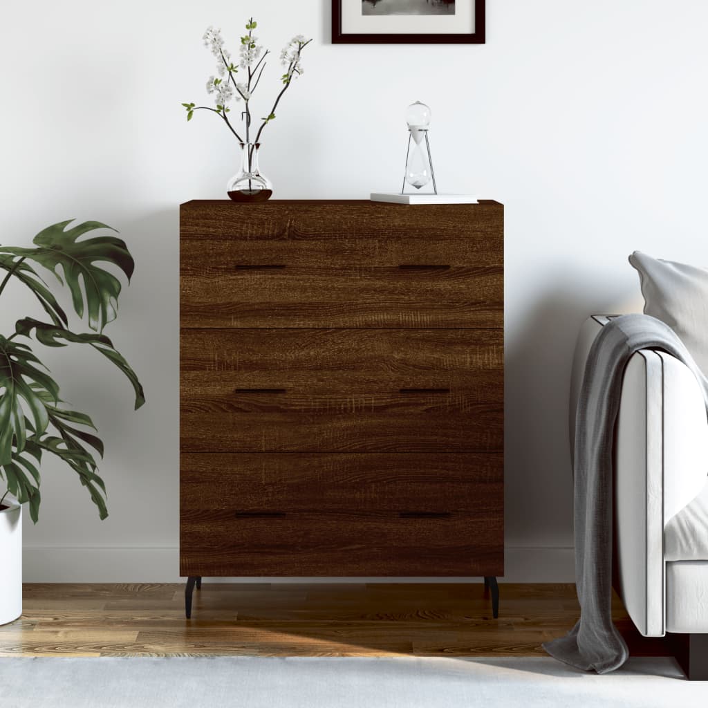 vidaXL Sideboard Brown Oak 69.5x34x90 cm Engineered Wood