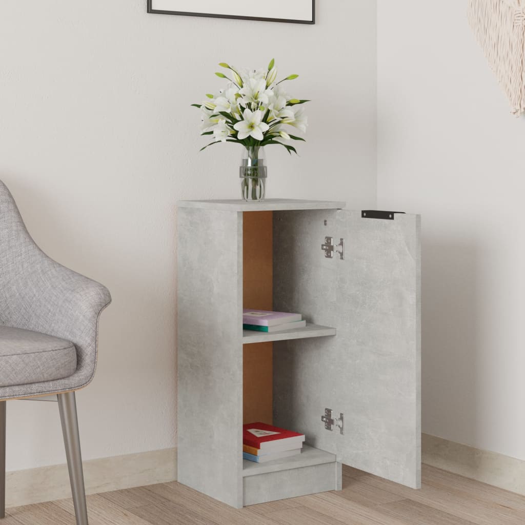 vidaXL Sideboard Concrete Grey 30x30x70 cm Engineered Wood