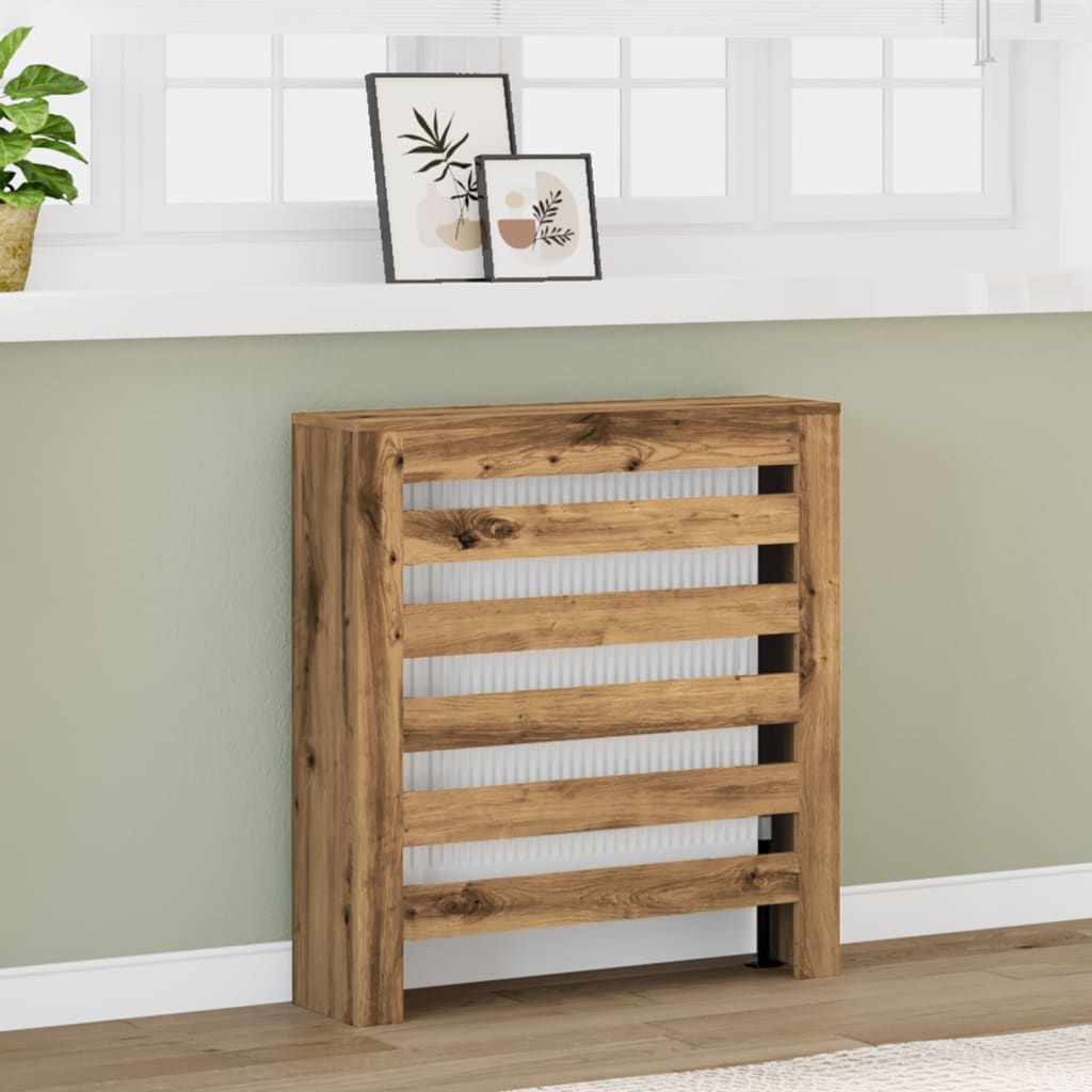 vidaXL Radiator Cover Artisian Oak 78x20x82 cm Engineered Wood