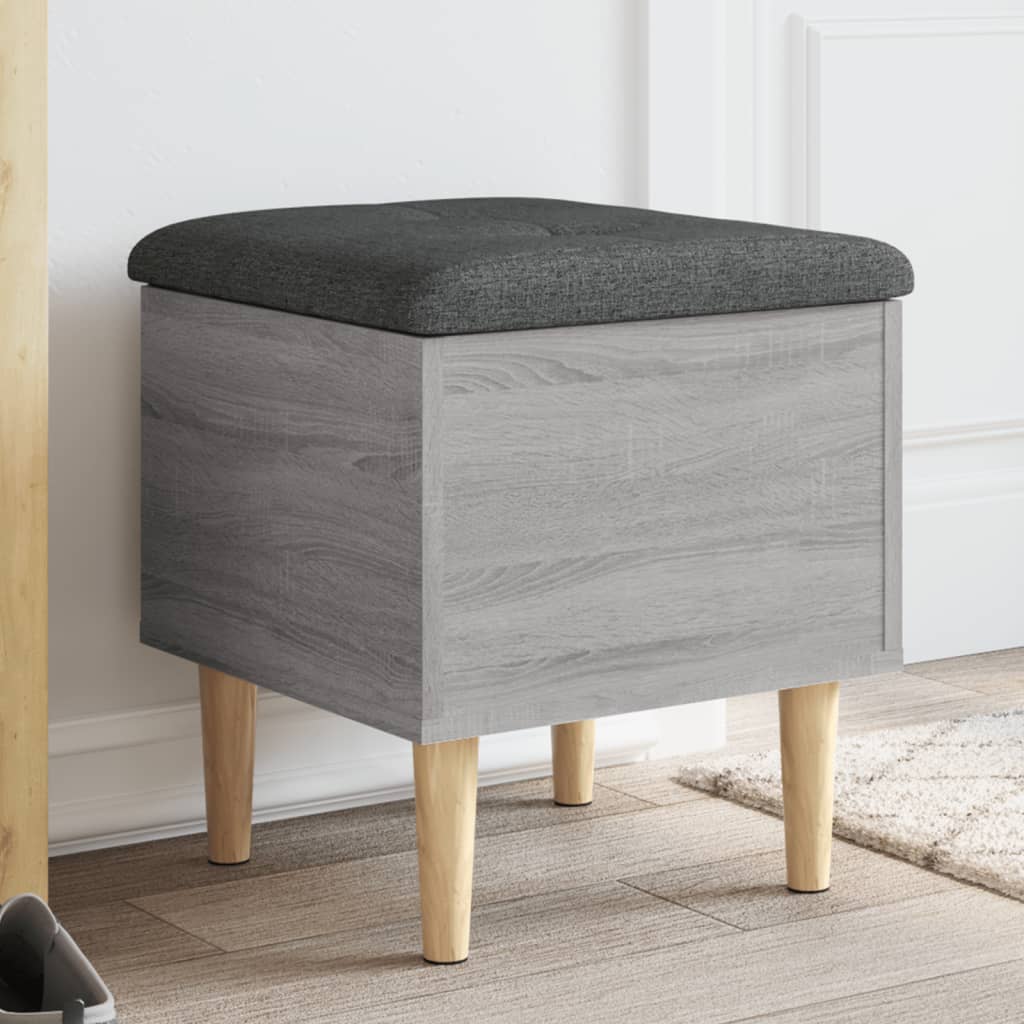 vidaXL Storage Bench Grey Sonoma 42x42x46 cm Engineered Wood