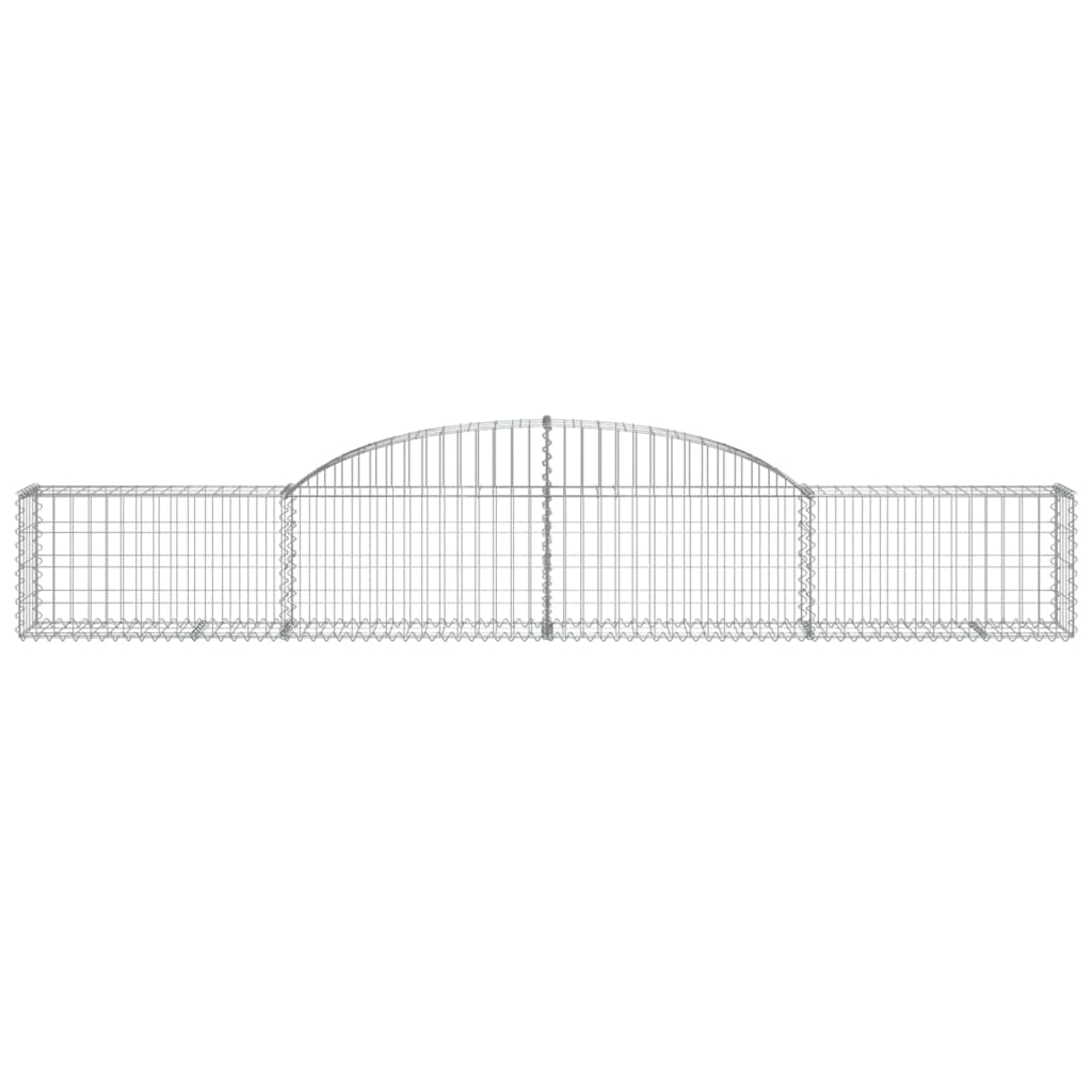 vidaXL Arched Gabion Baskets 11 pcs 300x30x40/60 cm Galvanised Iron