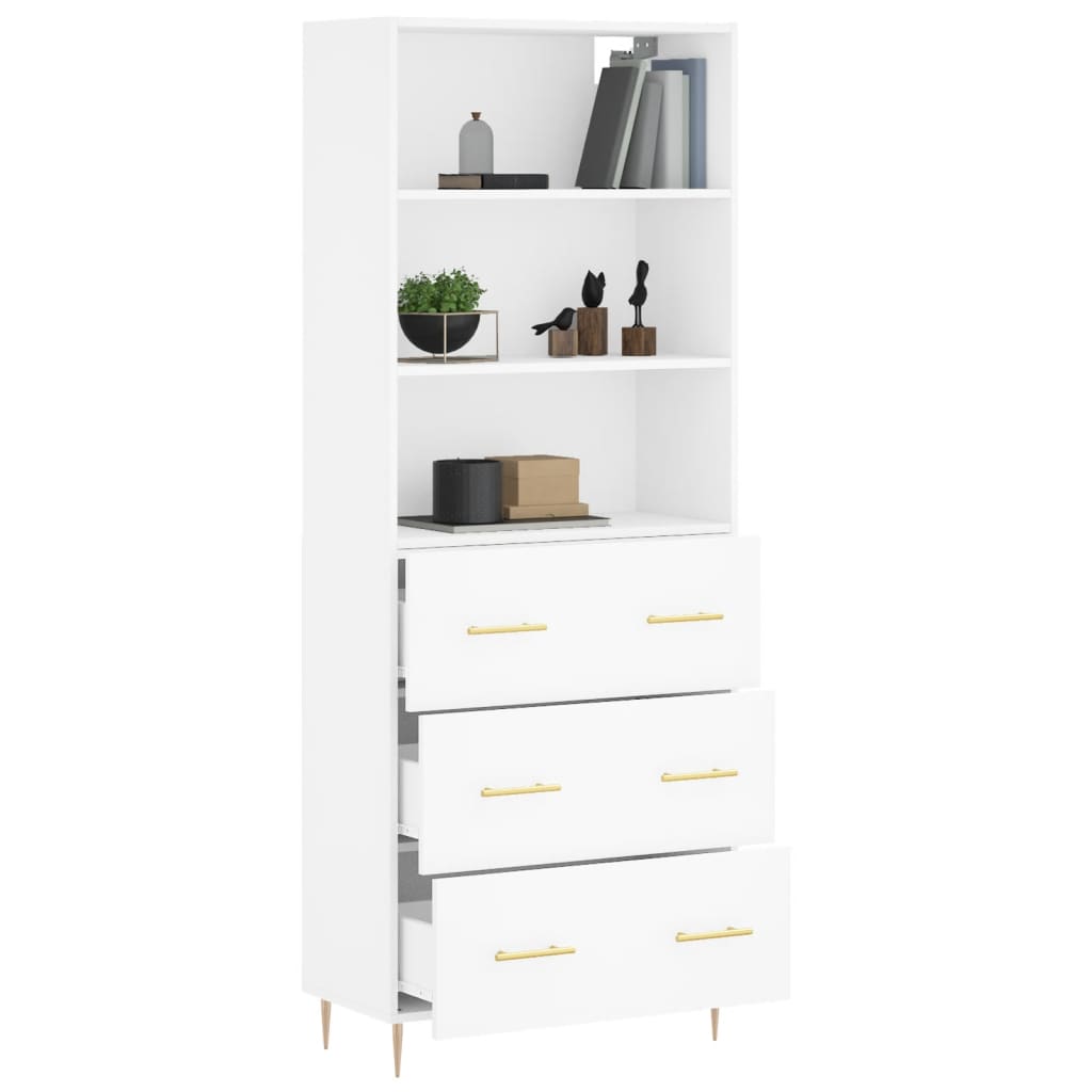 vidaXL Highboard White 69.5x34x180 cm Engineered Wood