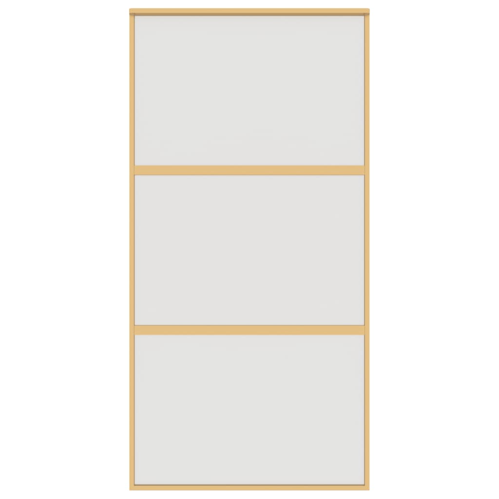 vidaXL Sliding Door Gold 102.5x205 cm Frosted ESG Glass and Aluminium