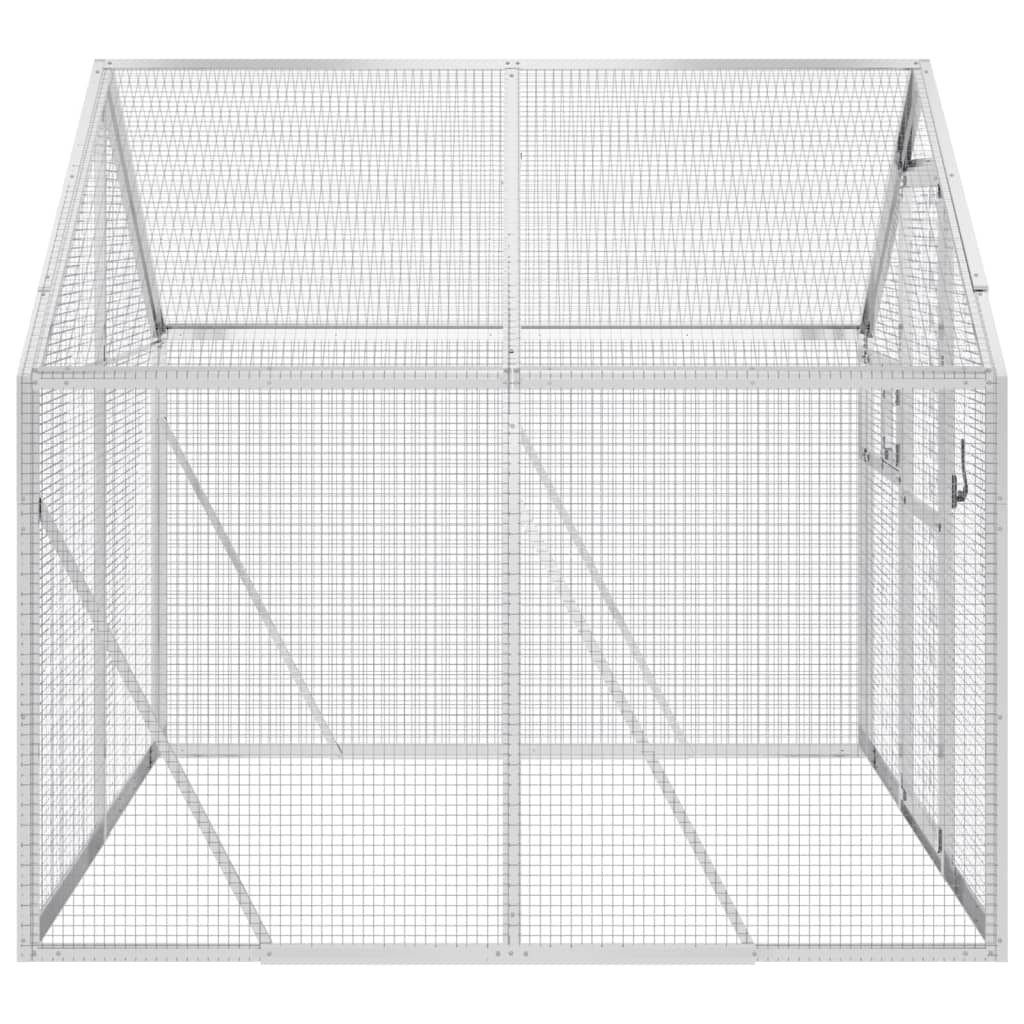 vidaXL Aviary Silver 1.79x2x1.85 m Aluminium