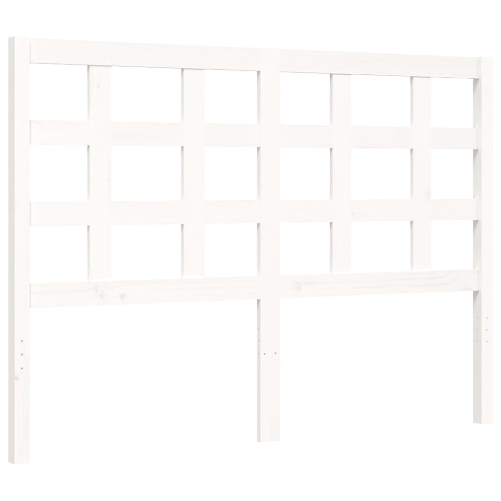 vidaXL Bed Frame without Mattress White 140x190 cm Solid Wood Pine