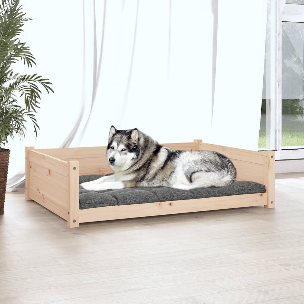 vidaXL Dog Bed 105.5x75.5x28 cm Solid Pine Wood