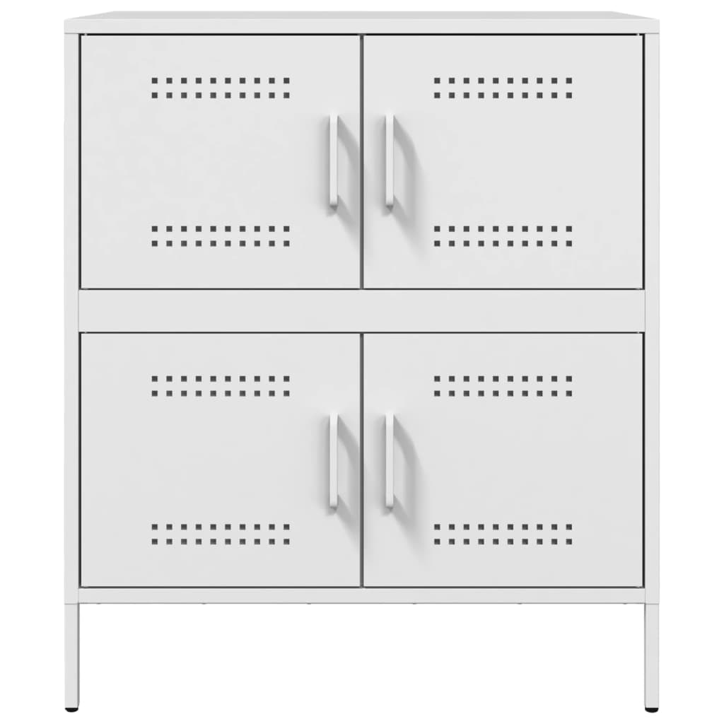 vidaXL Sideboard White 68x39x79 cm Steel