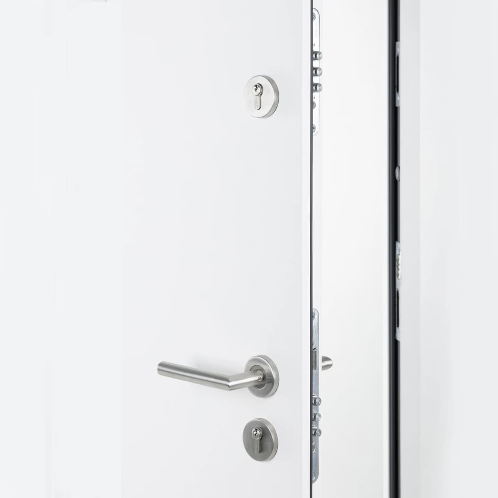 vidaXL Front Door White 100x200 cm Aluminium