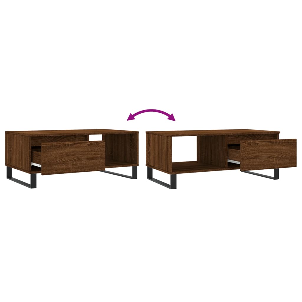 vidaXL Coffee Table Brown Oak 90x50x36.5 cm Engineered Wood